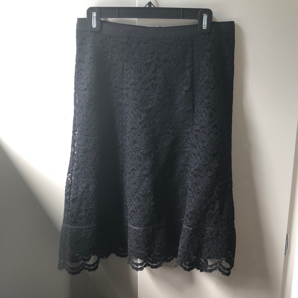 Flared lace skirt